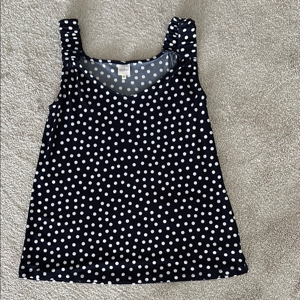 Kaileigh Blue Sleeveless Tank Top